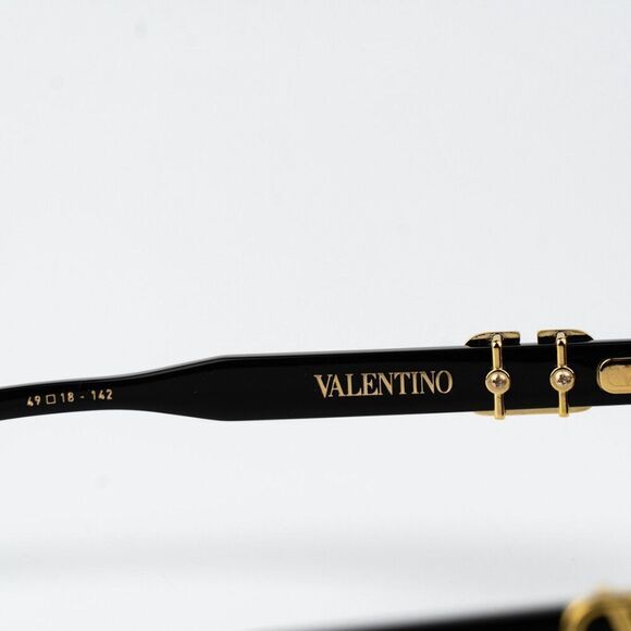 Valentino Women Sunglasses Black Gold Grey Cat Eye V-GOLDCUT - I VLS-114A 49 main image 6